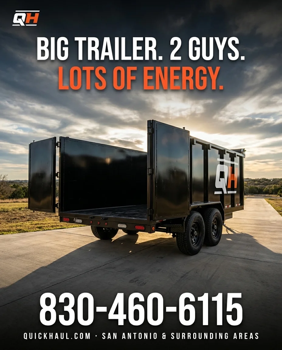 Quick Haul — Big trailer, two guys junk removal creative