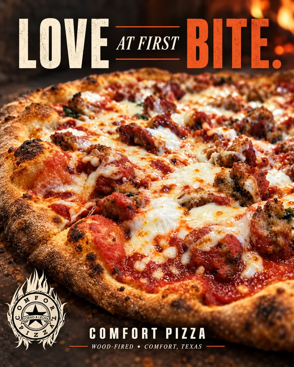 Comfort Pizza — Love at First Bite creative
