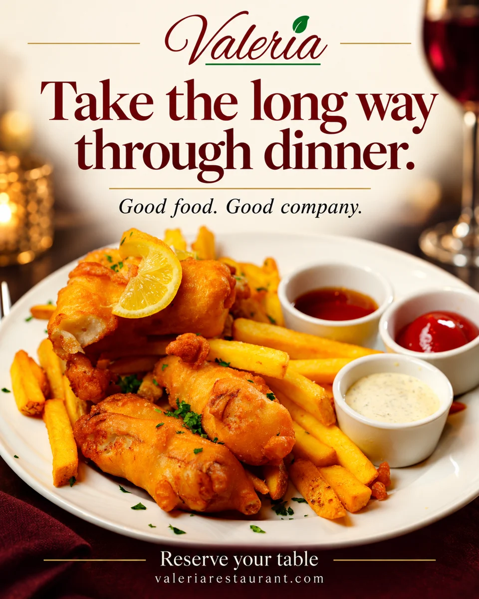 Valeria Restaurant — Take the long way through dinner creative