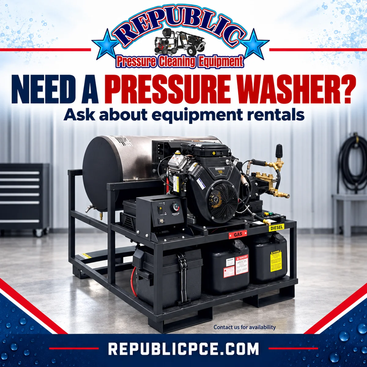 Republic Pressure Cleaning Equipment — Equipment rentals portfolio creative