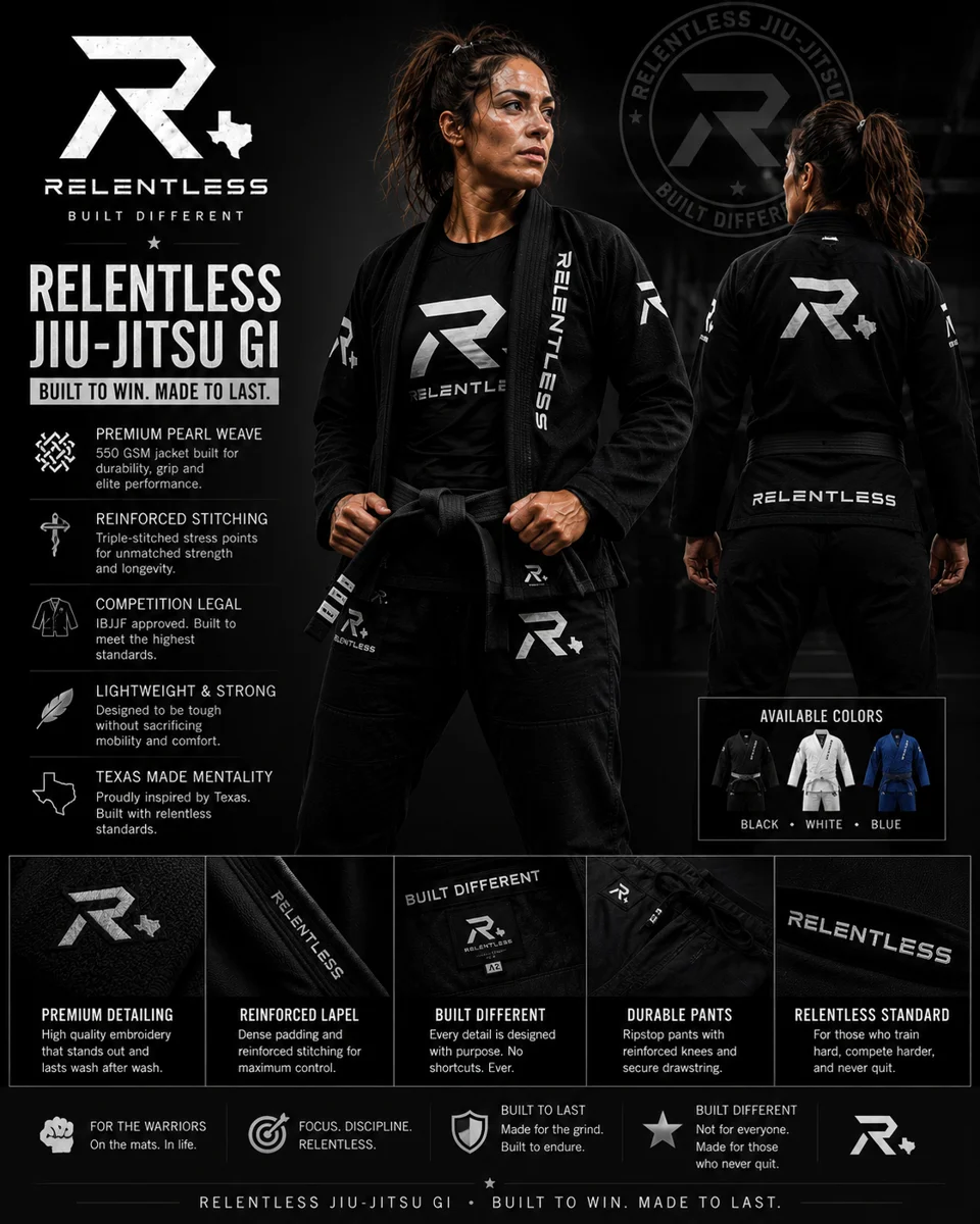 Relentless jiu-jitsu gi portfolio creative
