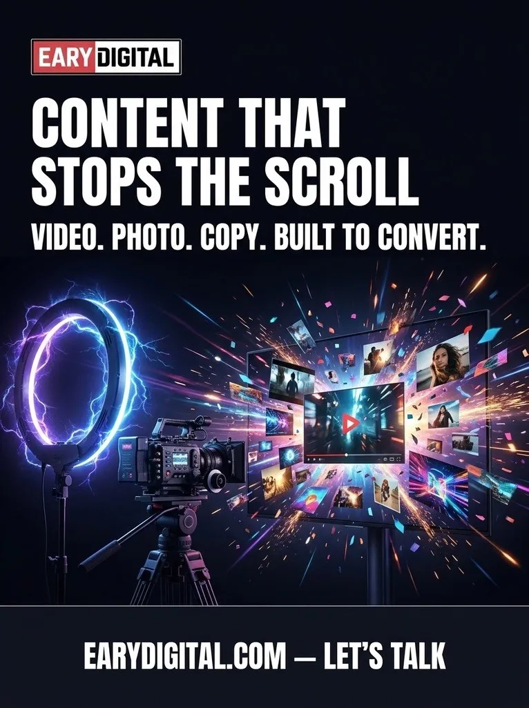 EARY Digital content creation graphic