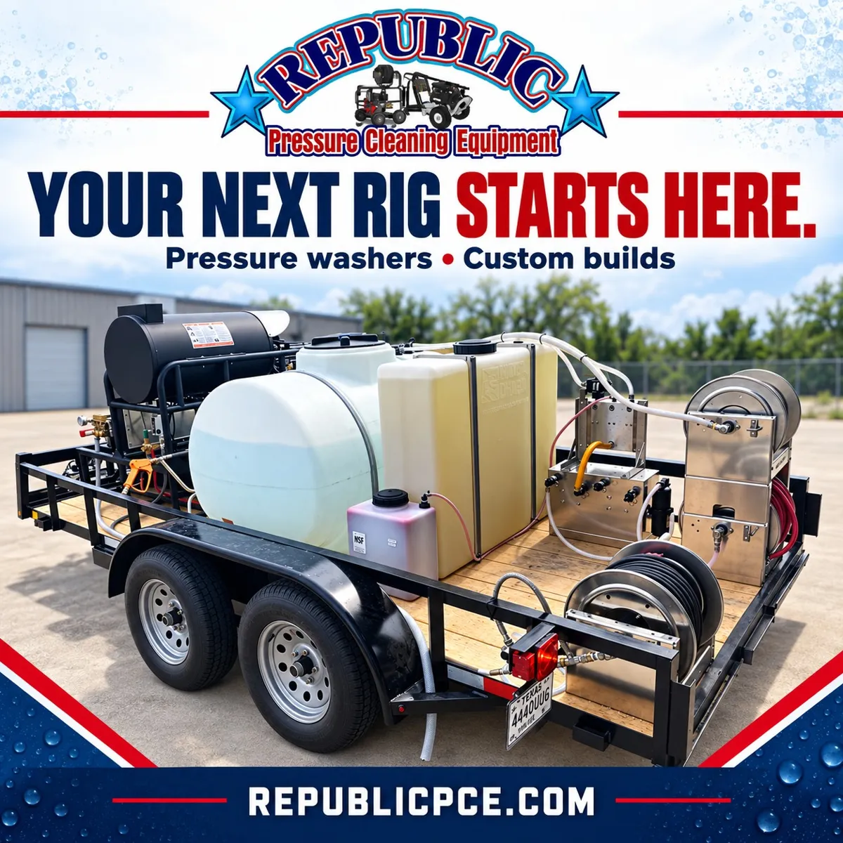 Republic Pressure Cleaning Equipment custom builds graphic