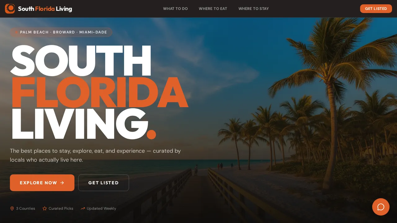 South Florida Living website homepage screenshot